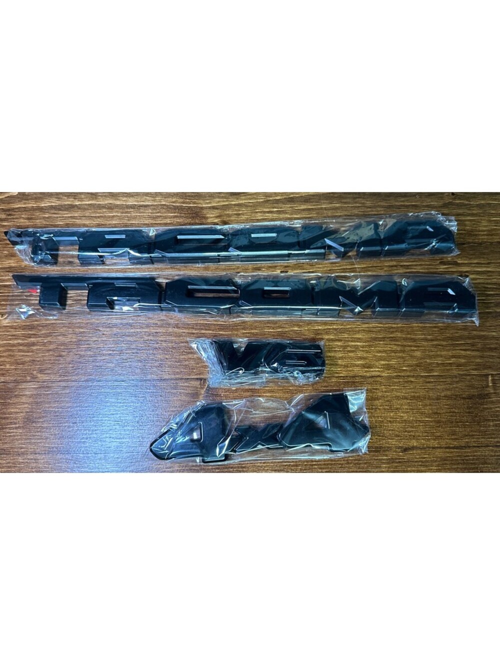 2016-2023 Toyota Tacoma 4-Piece Blackout Emblem Overlay Kit Matte Black
